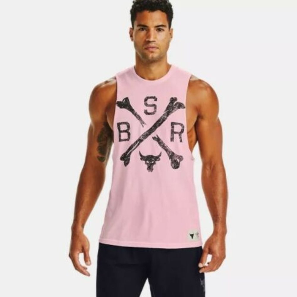 UNDER ARMOUR PROJECT ROCK BSR BLOOD SWEAT RESPECT DWAYNE JOHNSON TANK TOP sz 2XL